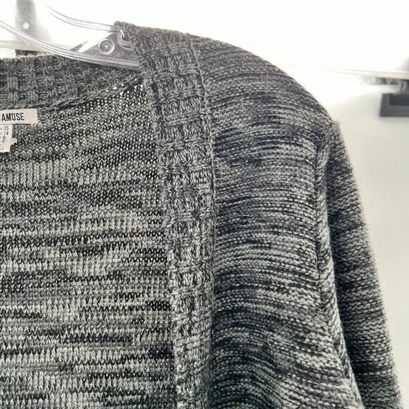 Amuse Society Women's Duster Cardigan Long Sleeve Gray Space Dye Size XS - Picture 4 of 9